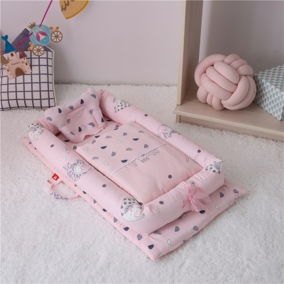 Lit bébé double fil coton avec couette éponge noyau coussin