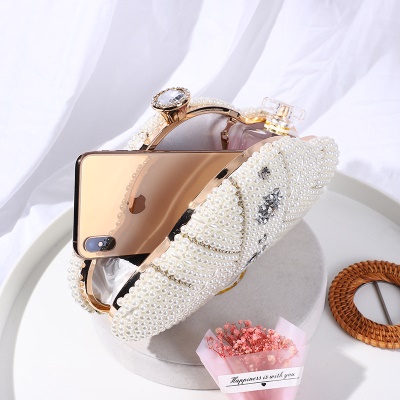 sac de soirée perle strass chaîne unique couleur Dinneri