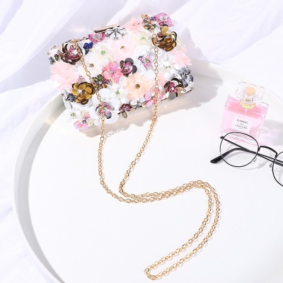 Sac de soirée pour femmes enveloppe paillettes PC + ABS chaîne unique