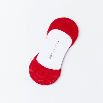 Chaussettes pour femmes dentelle invisible bouche peu profonde Silicone antidérapant