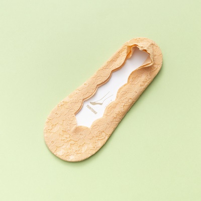 Chaussettes femme en dentelle silicone antidérapant et anti-chute talon