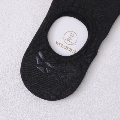Chaussettes femmes bouche peu profonde Coton invisible antidérapant