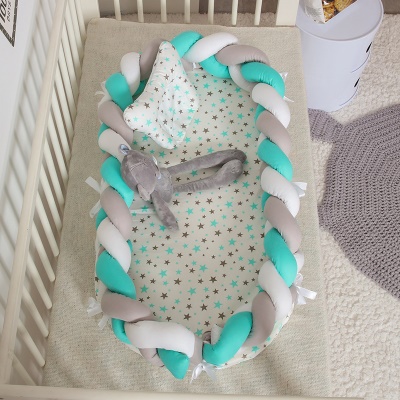 Lit bébé en coton tissé pliant et portable