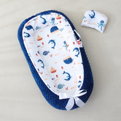 Lit bébé doudou velours portatif avec couette