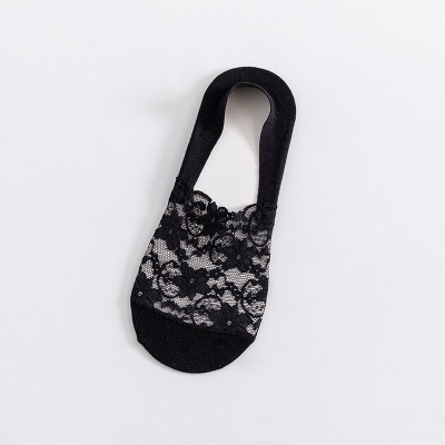 Chaussettes pour femmes dentelle bouche peu profonde antidérapante ne peut pas tomber talon