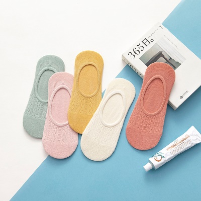 Chaussettes femmes  respirant bas à bouche légère chaussettes en coton