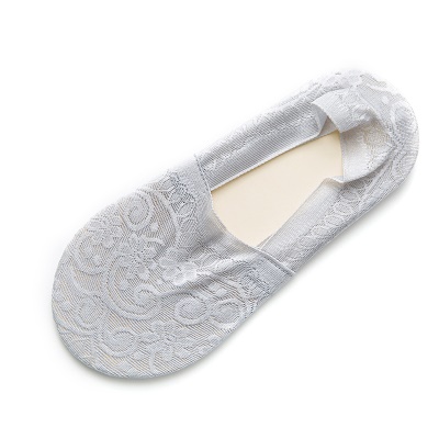 Chaussettes femmes dentelle nylon tissu antidérapant
