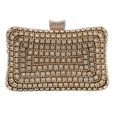 Sac de dîner avec poignée en diamant artificiel