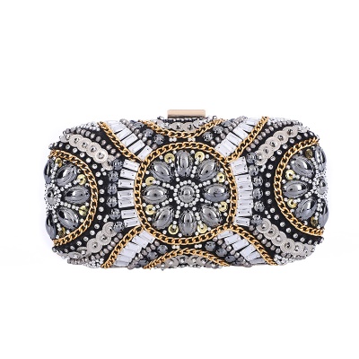 Sac de dîner pour femmes Sac de soirée avec bandoulière en diamant