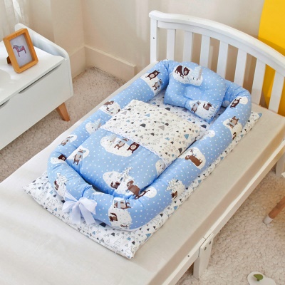 Lit bébé avec couette pliable portable et amovible