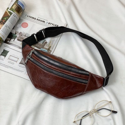 Sac banane PU sac poitrine pour homme