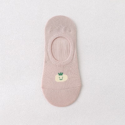 Chaussettes pour femmes silicone antidérapant bas aide peu profonde bouche mignon dessin animé