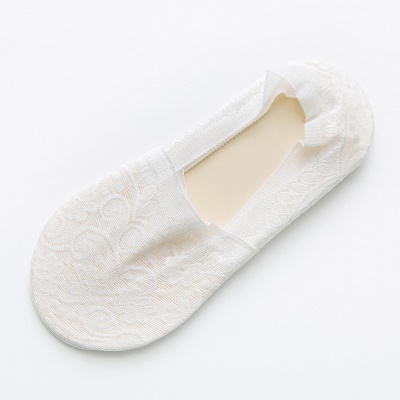 Chaussettes femmes dentelle silicone tissu de nylon antidérapant