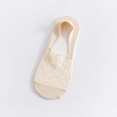 Chaussettes pour femmes dentelle bouche peu profonde antidérapante ne peut pas tomber talon