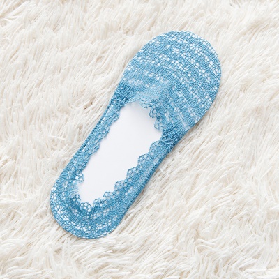 Chaussettes femme en dentelle Silicone antidérapant bouche peu profonde