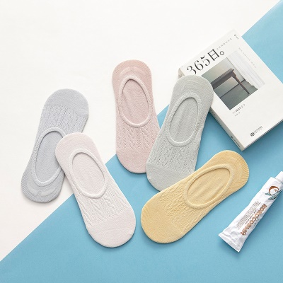 Chaussettes femmes  respirant bas à bouche légère chaussettes en coton
