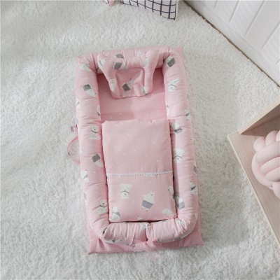 Lit bébé double fil coton avec couette éponge noyau coussin