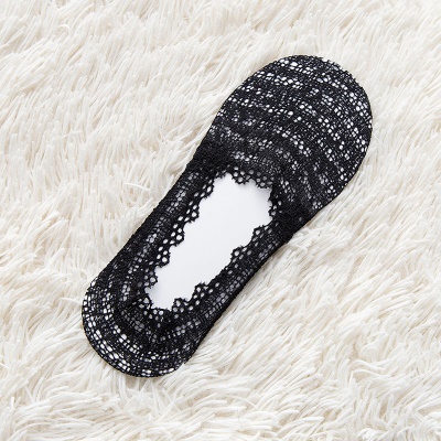 Chaussettes femme en dentelle Silicone antidérapant bouche peu profonde