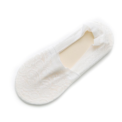 Chaussettes femmes dentelle nylon tissu antidérapant