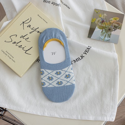 Chaussettes femmes  silicone motif antidérapant