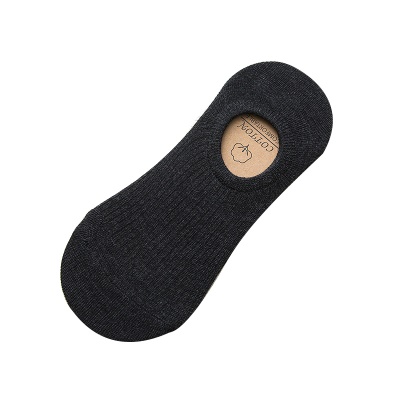 Chaussettes femmes bande verticale en silicone antidérapant à bouche peu profonde chaussettes en coton