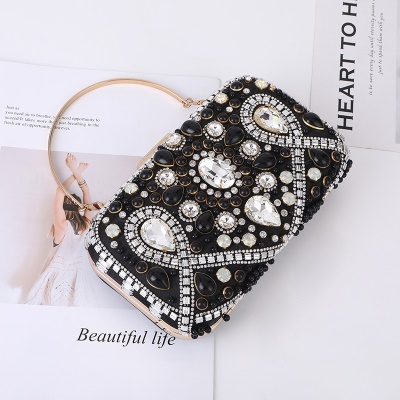 Sac de dîner pour femmes avec bandoulière avec diamants