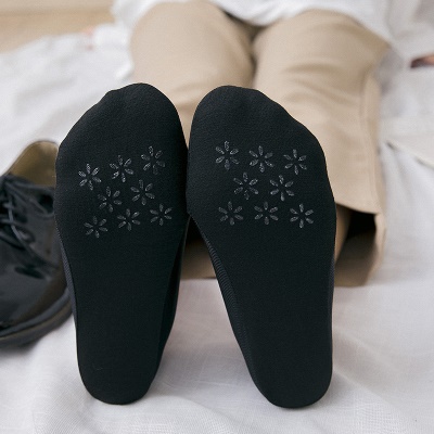 Chaussettes femmes silicone antidérapant plat serrure tissu en nylon