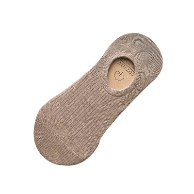 Chaussettes femmes bande verticale en silicone antidérapant à bouche peu profonde chaussettes en coton