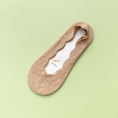 Chaussettes femme en dentelle silicone antidérapant et anti-chute talon