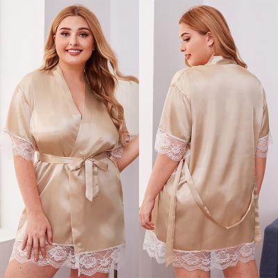 Pyjama femme Simulation sangle imprimée en soie