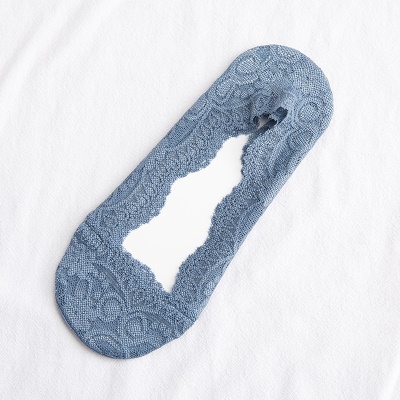 Chaussettes femmes dentelle silicone antidérapant bouche peu profonde invisible