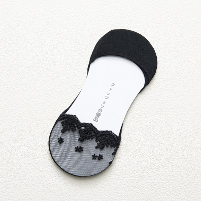 Chaussettes pour femmes dentelle filet découpé ouverture superficielle