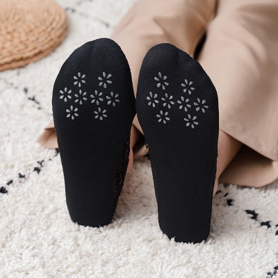 Chaussettes femme en dentelle Silicone antidérapant bouche peu profonde