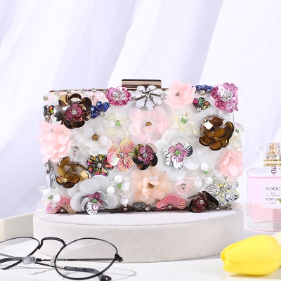 Sac de soirée pour femmes enveloppe paillettes PC + ABS chaîne unique