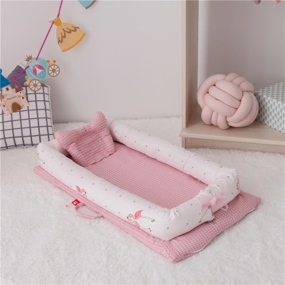 Lit bébé double fil de coton pliable sans courtepointe