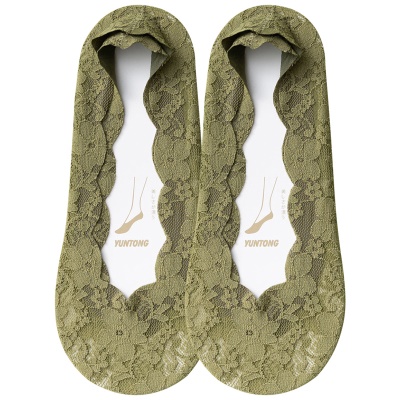 Chaussettes femme en dentelle silicone antidérapant et anti-chute talon