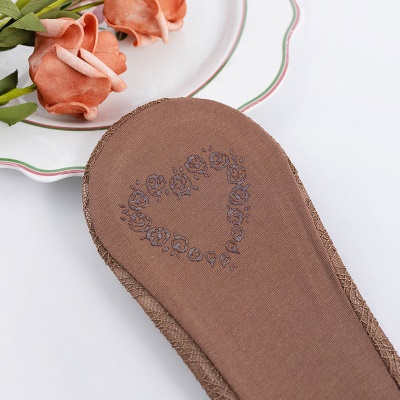 Chaussettes pour femmes dentelle dentelle fond de coton talon de silicone