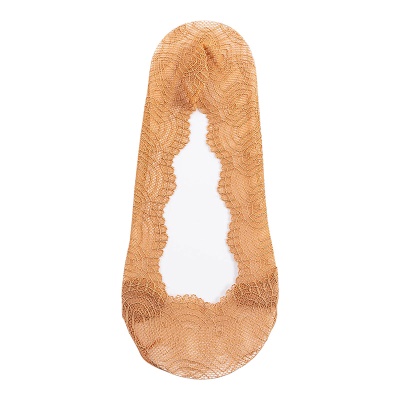 Chaussettes pour femmes dentelle dentelle fond de coton talon de silicone