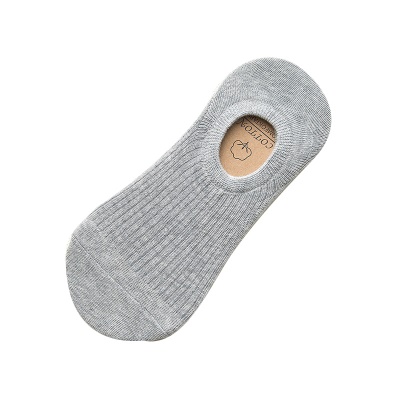 Chaussettes femmes bande verticale en silicone antidérapant à bouche peu profonde chaussettes en coton