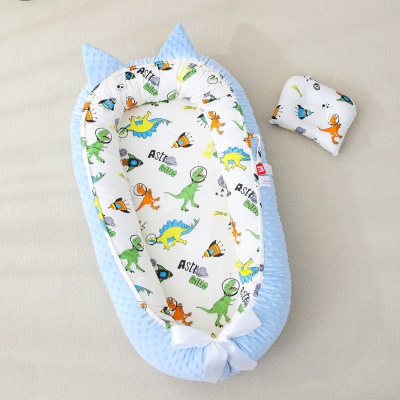 Lit de bébé Doudou en velours arc pliable et portable