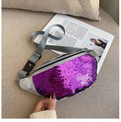 Sac de messager pour téléphone portable PU laser banane