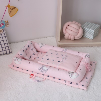 Lit bébé double fil coton avec couette éponge noyau coussin