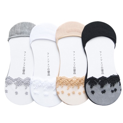 Chaussettes pour femmes dentelle filet découpé ouverture superficielle