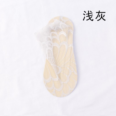 Chaussettes femme en  coton et dentelle