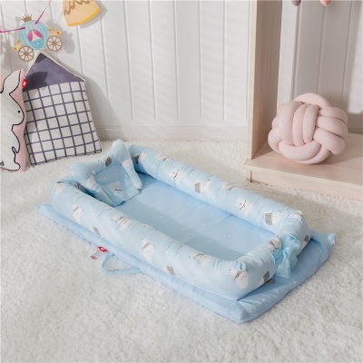 Lit bébé double fil de coton pliable sans courtepointe