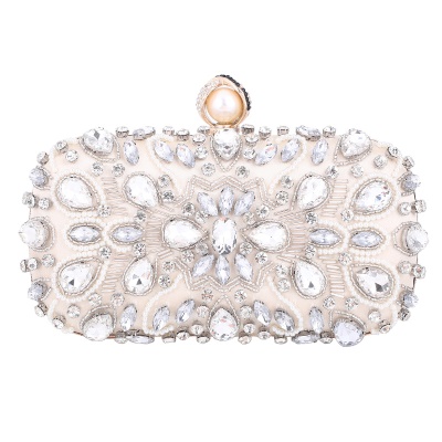 Sac de soirée pour femmes incrusté de diamants grande capacité épaule unique