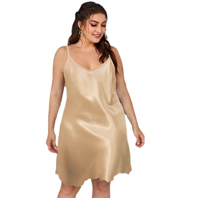 Pyjama femme loose bretelles or