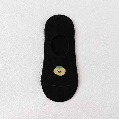 Chaussettes pour femmes silicone antidérapant bas aide peu profonde bouche mignon dessin animé