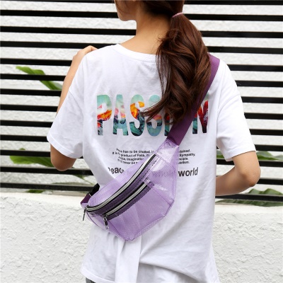 Sac bandoulière en fil de filet transparent