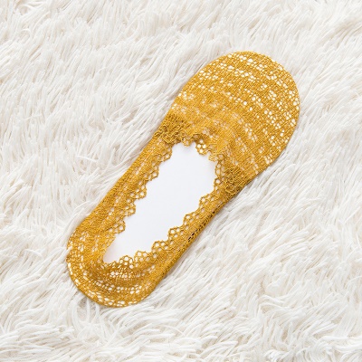 Chaussettes femme en dentelle Silicone antidérapant bouche peu profonde
